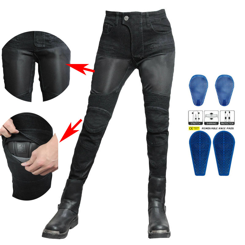 Motorcycle Gear For Woman - Spodnie motocyklowe Pantalon Moto Jeans PK719