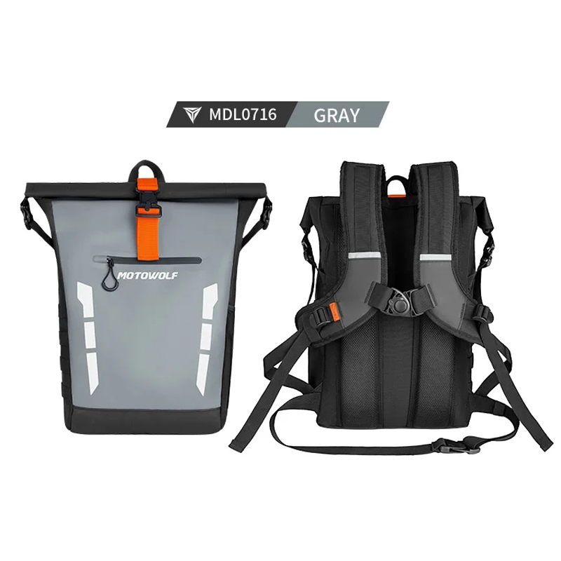 Motorcycle Gear Backpack - Motowolf Wodoodporny plecak motocyklowy Wytrzymała torba